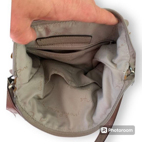 EUC Leather Adjustable Crossbody w/ floral cutouts, Luxury German Brand - Picture 8 of 11